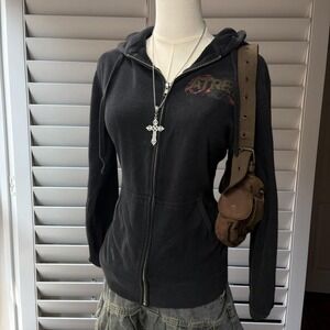 Graphic zip-up hoodie (alt/grunge) ✶